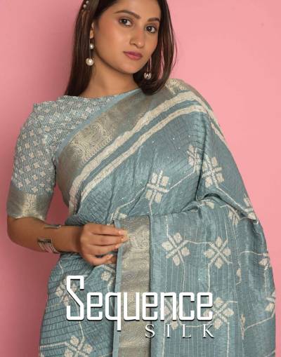 Sequance Silk By Ashima Fancy Weaving Saree Collection